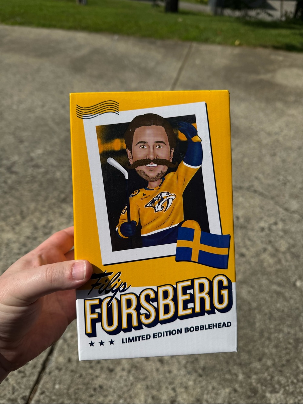 Filip Forsberg Nashville Predators Bobblehead Bobbling Mustache SGA 11/8/25
